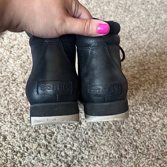 Sorel Harlow Lace Up Boots in black - Picture 5 of 7